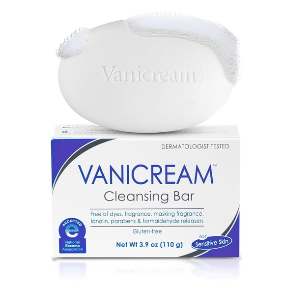 Vanicream Cleansing Bar, limpiador suave para rostro y cuerpo, 3.9 oz