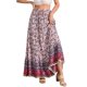 thumbnail image 1 of INSPIRE CHIC Faldas Boho para Mujer Estampado Floral Primavera Verano Cintura Elástica Casual Faldas Maxi XL Blanco Púrpura, 1 of 5
