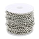 thumbnail image 1 of Cadenas de bolas de metal de 1,5 mm, cadena de bolas para collar, cadena de bolas de 10 yardas, cadena de bolas a granel, placa de identificación, manualidades DIY, 1 of 6