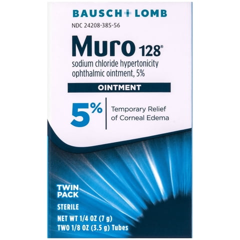 Pomada Bausch + Lomb Muro 128 Con Cloruro De Sodio Al 5%, 3,5 G X 2