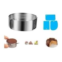 Genérico - Pack Cortador Bizcocho 30 Cm + Espatula Texturizadora Crema