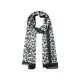 thumbnail image 1 of INSPIRE CHIC Bufanda Vintage de Leopardo para Mujer, Pañuelo Ligero y Sedoso para Protección Solar, Bandanas para Viaje Diario Talla Única Negro-blanco, 1 of 6