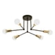 thumbnail image 3 of Lámpara De Techo De 6 Luces Lámpara De Hierro Nórdica Para La Decoración Del Dormitorio Del Hogar Negro Dorado, 3 of 5