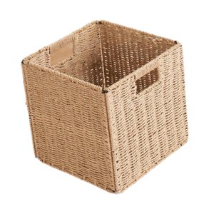 Magideal - Cesta De Almacenamiento Cesta Tejida Cubos De Almacenamiento, Organizador Hecho A Mano Contenedor De De Agua Organizador De Lavandería Bolsas 28X28X28Cm