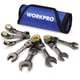 thumbnail image 1 of Juego de llaves WORKPRO Flex Head Stubby Ratcheting 9-17 mm, 8 unidades, 1 of 8