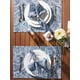 thumbnail image 3 of Placemats DII Paisley Outdoor - Juego de 6 unidades, para mesa, resistentes al agua, color azul, 3 of 3