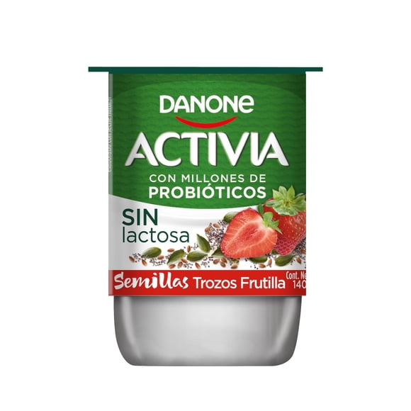 Yoghurt con Probiótico y Semillas con Trozos Frutilla Pote, 140 g