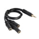 thumbnail image 5 of Cable Divisor Auxiliar De 3 5 Mm A 3 5 Mm De Pvc Negro Para Auriculares, 5 of 5