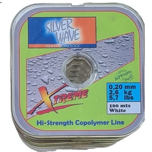 Silver Wave - Nylon Transparente Blanco 0,20Mm Resist2,6Kg Bobina100Mt