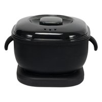 Magideal - Calentador De Cera Portátil Calentador De Gran Capacidad Con Asas Enchufe Adaptador De Silicona Plegable De La Ue Depilación De Cera Para Salón