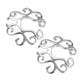thumbnail image 4 of Clip floral de acero inoxidable plateado hueco de 1 par en anillo de mamilo, 4 of 5