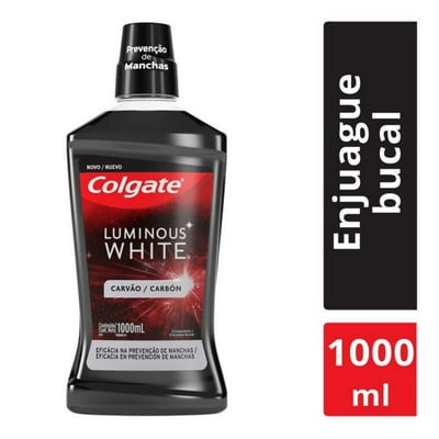 Enjuague Bucal Luminous White Carbón 1 L Colgate