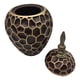 thumbnail image 4 of Jarron Florero Ceramica Diseño Panal Decorativo Cafe Dorado, 4 of 6