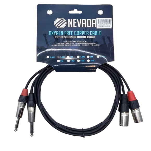 Cable De 2 TS A 2 XLR Macho Nebraska DXJ 1.8