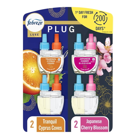 Ambientador Febreze 4 Recargas Cerezo Japonés