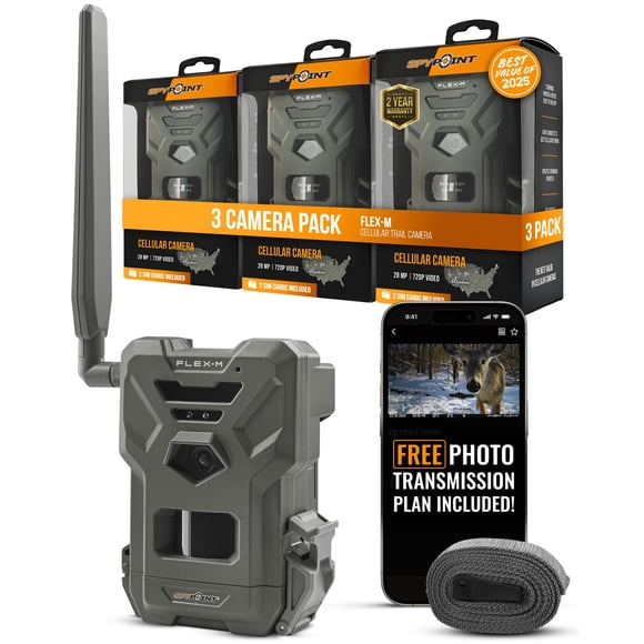 Cámara móvil de rastreo SPYPOINT Flex-M de 28 MP con visión nocturna