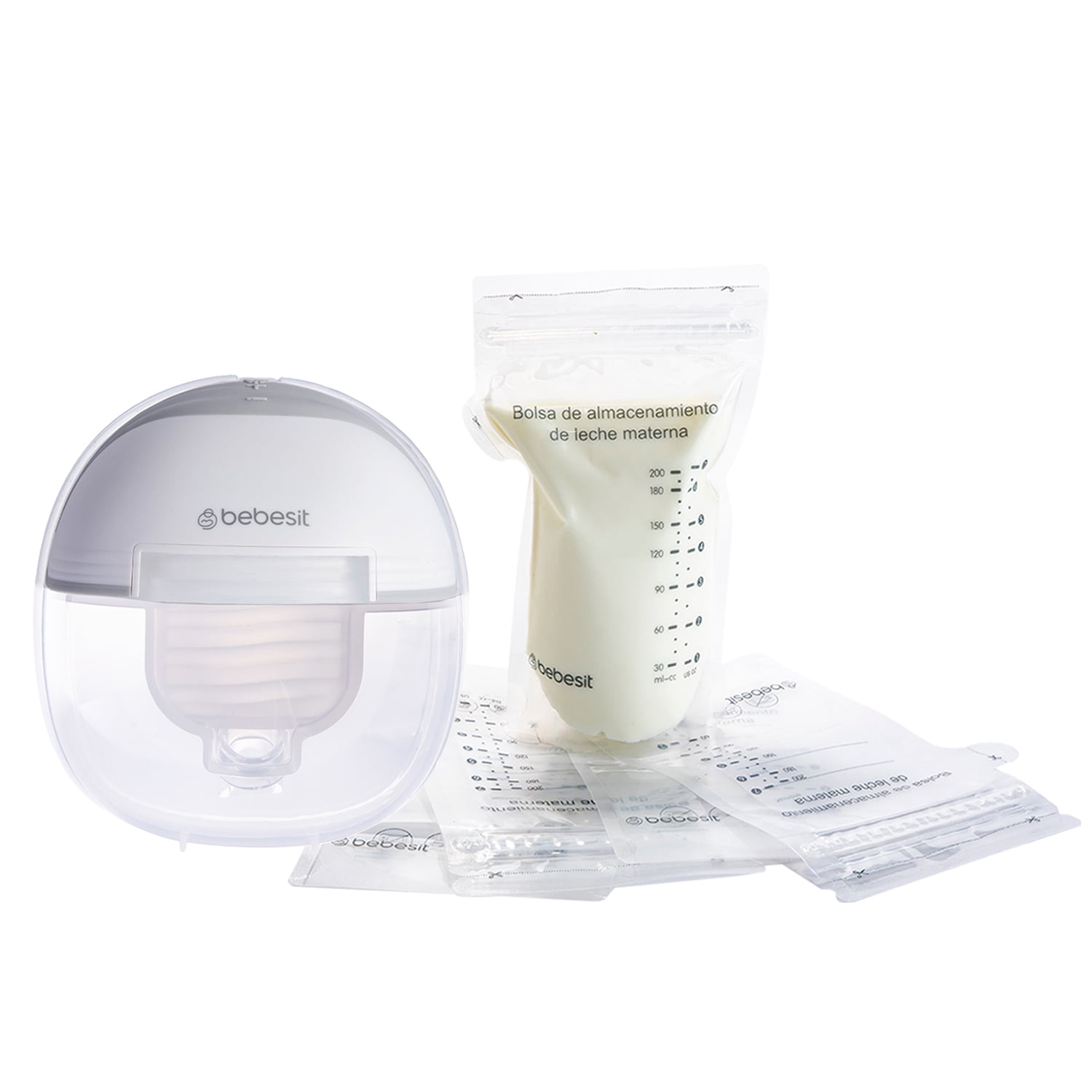 Bebesit - Extractor Leche Materna Eléctrico Manos Libre + 10 Bolsas
