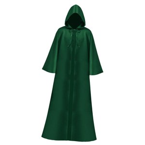 Magideal - Capa De Cosplay De Halloween Para Adultos, Decoración De Vacaciones, Capa Medieval De Mago, Capa Larga Con Capucha Para Decoración De Traje De