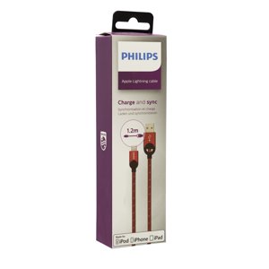Philips - Dlc2608N/97 Cable Trenzado Lightning Rojo Open Box