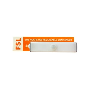 Luz De Noche Recargable Por Usb Con Sensor 3000K Fsl