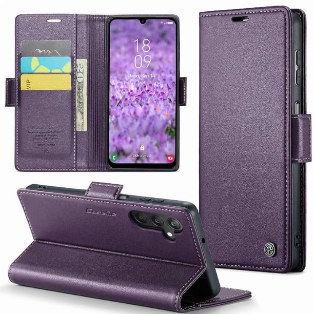 CaseMe tipo cartera Samsung Galaxy A25 5G con cierre magnético, RFID, tarjetero, soporte, carga inalámbrica