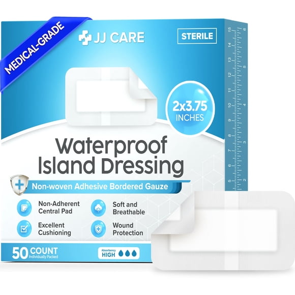 Apósito tipo isla JJ CARE 9,5 × 7,6 cm 50 uds impermeable