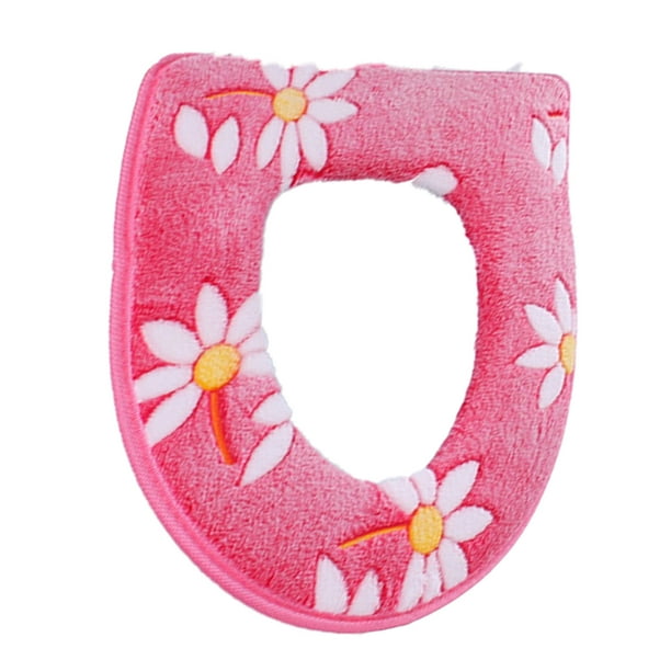Asiento de inodoro universal floral para mantener su inodoro cálido y cómodo, asiento de inodoro cálido