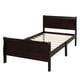 thumbnail image 3 of Wood Platform Bed Twin Bed Frame Mattress Foundation Sleigh Bed with Headboard/Footboard/Wood Slat Support, 3 of 3