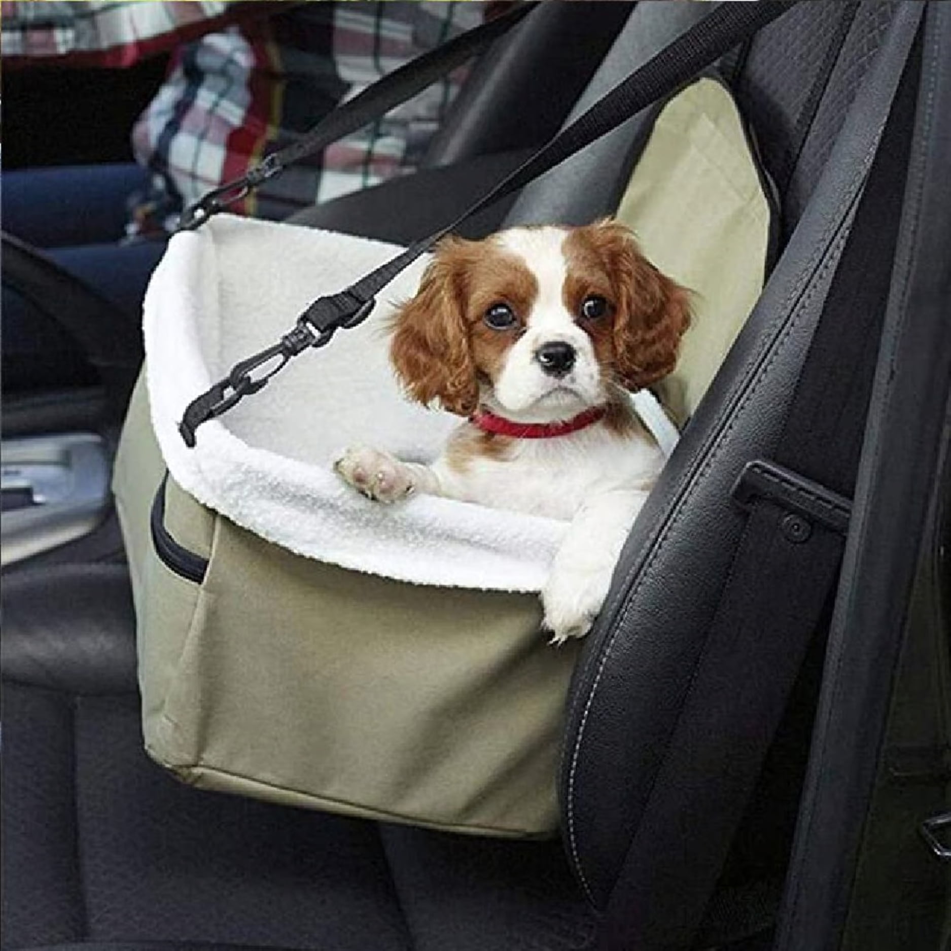 Movi - Asiento De Mascota Para Auto Con Felpa Polar Para Invierno