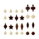 thumbnail image 2 of 24 Piezas De Adornos Para árbol De Navidad, Adornos Para árbol De Navidad, Bolas Decorativas, Color Café Y Beige, 2 of 3
