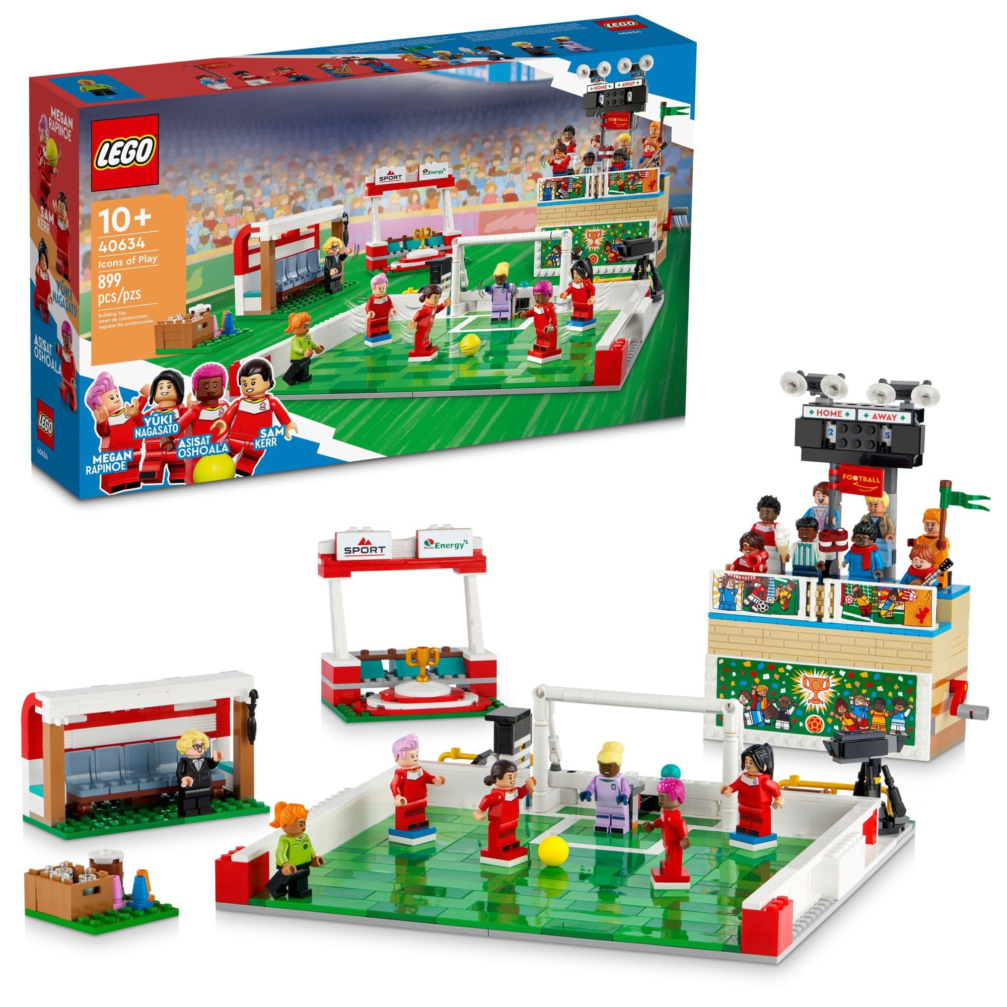 Set De Construcción Lego Icons Of Play Soccer Con 15 Minifiguras
