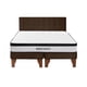 thumbnail image 1 of Cama Europea 2 Plazas Hermes + Respaldo Capitoné Madera Café, 1 of 3