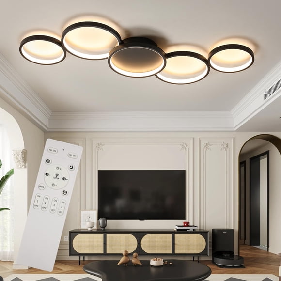 Lámpara de techo UliHaian, moderna, LED, montaje empotrado, 55 W, regulable