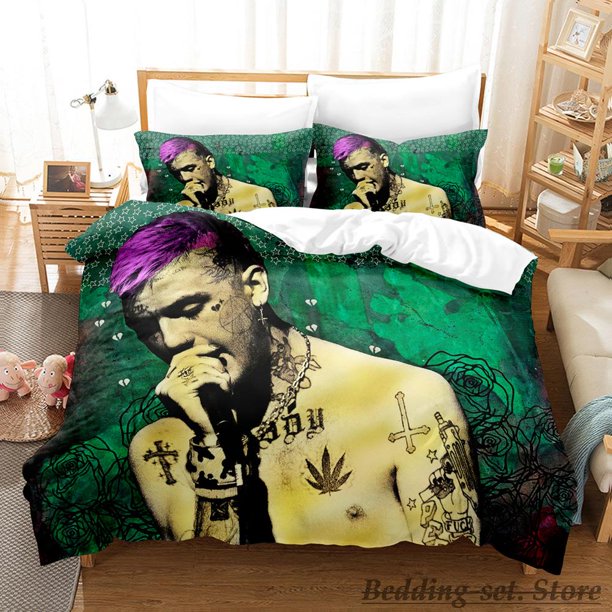 Popular Lil Peep Bedding Set Bed Set Adult Kid Bedroom Duvetcover Setsparure de lit Bed