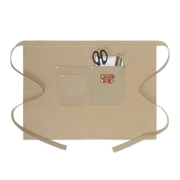 Delantales REGALWOVEN para mujeres con bolsillos, delantal de cocina resistente al agua, delantal de cocina de cintura larga para el hogar y la cocina 18.4x23.6 pulgadas caqui