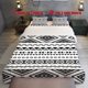 thumbnail image 1 of 3pcs Retro Style Bedding Set Geometric Pattern Duvet Cover and Pillowcases Black and White Polyester, 1 of 5