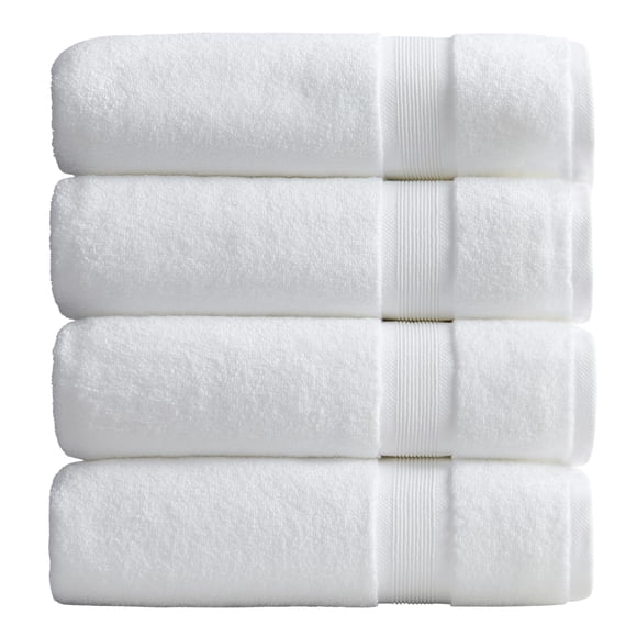 Juego de toallas de baño Springtree Home Luxury Bamboo Rayon x4, color blanco