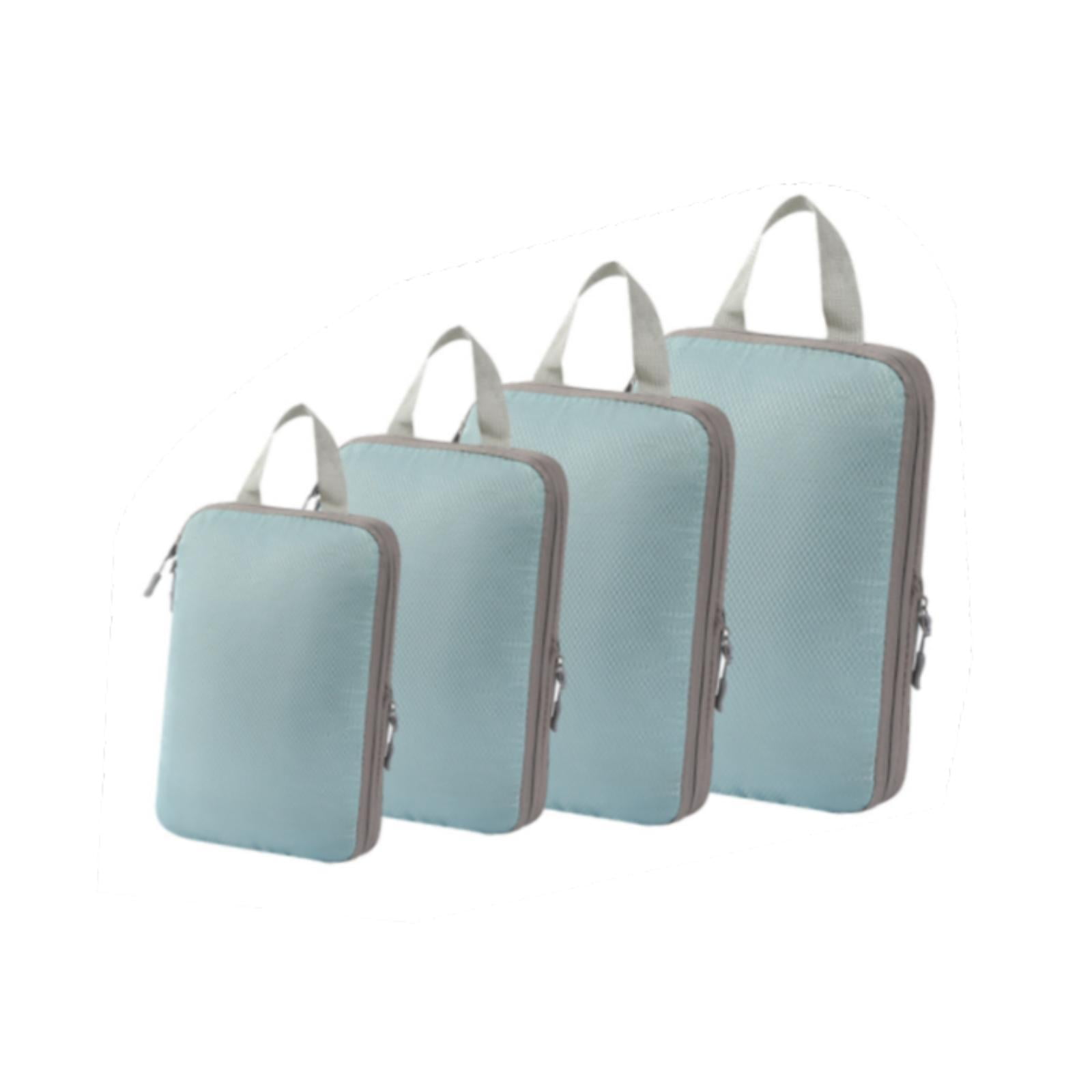 Uucntr - 4 Bolsas De Compresión Para Almacenamiento, Organizadores De Equipaje Para Ropa De Exterior, Color Azul