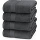 thumbnail image 1 of Juego de toallas de baño Utopia Towels, 100% algodón hilado en anillos, gris, 4 unidades, 1 of 9