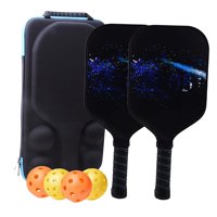 Magideal - Pickleball Paddles Juego De 2 Raquetas De Pickleball Con Bolsa Agarre Antideslizante Raquetas De Pickleball De Fibra De Carbono Ligeras Para Hombres Y Estilo D