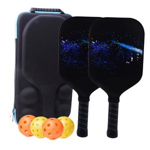 Magideal - Pickleball Paddles Juego De 2 Raquetas De Pickleball Con Bolsa Agarre Antideslizante Raquetas De Pickleball De Fibra De Carbono Ligeras Para Hombres Y Estilo D