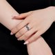 thumbnail image 4 of Anillos de Boda Azul/verde de 2 Quilates para Mujer CZ Novedoso Onda Anillo de Eternidad de Plata Esterlina 925 Anillos Apilables para Mujer Joyería Talla 6-9, 4 of 7