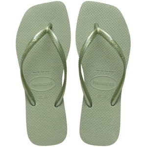 Sandalia Mujer Slim Square Verde Humo Havaianas