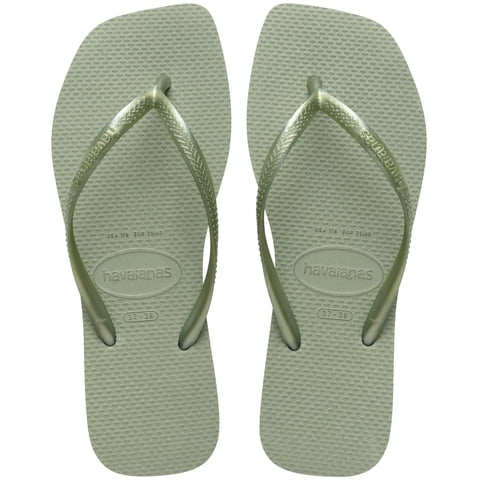 Sandalia Mujer Slim Square Verde Humo Havaianas