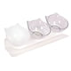 thumbnail image 2 of Cuencos Elevados Para Gatos, Cuenco Duradero Para Comida Y Agua Para Gatos De Interior, Cachorros, Transparente Y Blanco Claro, 2 of 5