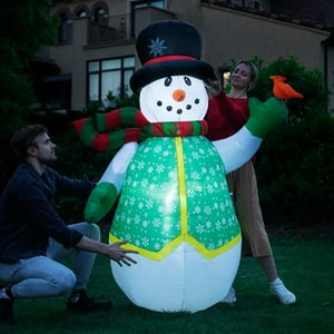 Muñeco De Nieve Inflable Navideño Para Decoración Exterior Vivohome De 6 Pies