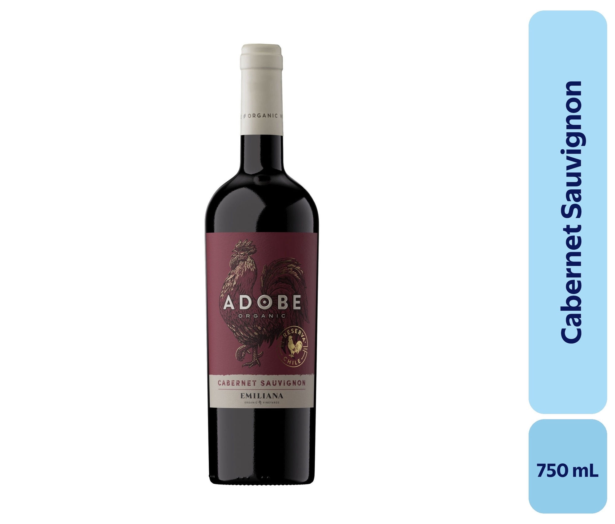 Vino Cabernet Sauvignon Botella 750 mL Adobe
