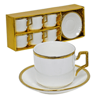 Muebles Santa Ana - Set 6 Tazas Café Gold Line