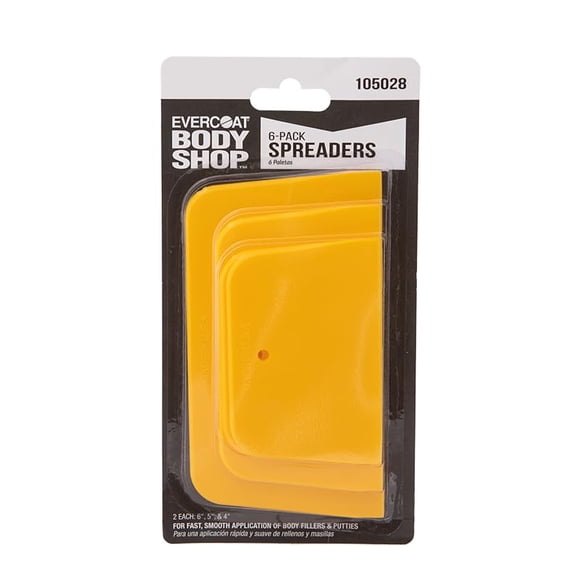 Set de espátulas EVERCOAT Body Shop 4", 5", 6" de 6 piezas