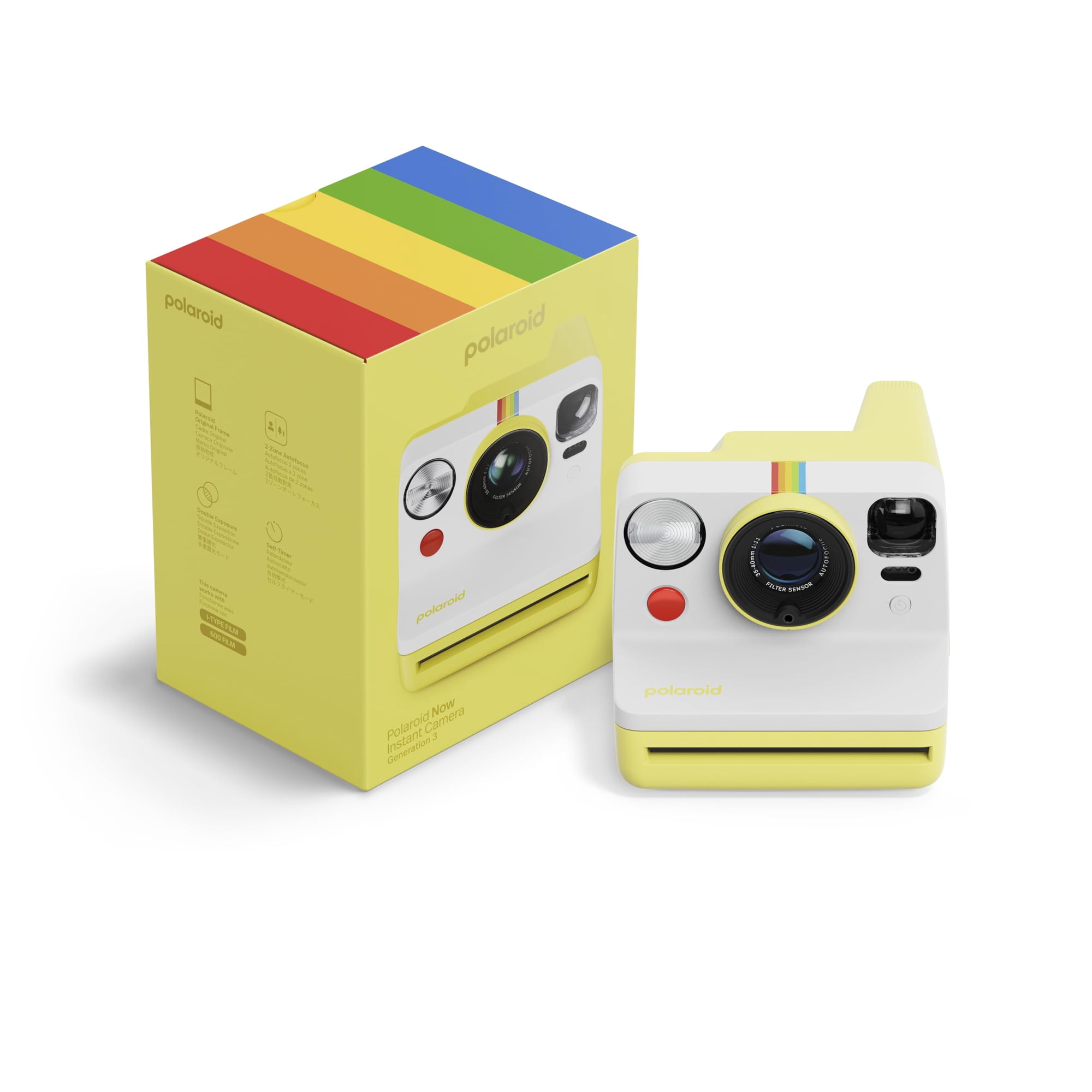 Cámara De Película Instantánea Polaroid Now, De Tercera Generación, Amarilla